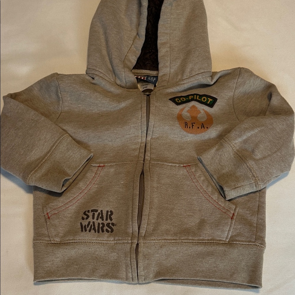 Junk Food Baby Gap Kids Co-Pilot Gray Hoodie